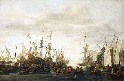 The keelhauling, according to tradition, of the ship's doctor of Admiral Jan van Nes